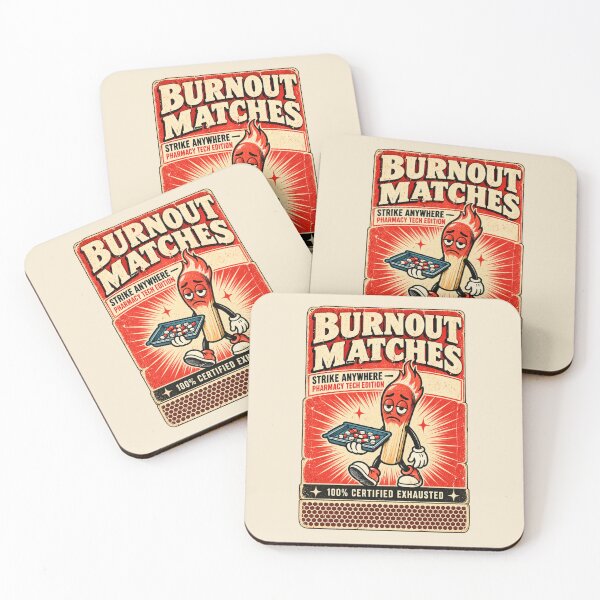 Item preview, Burnout Matches Pharmacy Tech Edition Funny Retro Matchbook designed and sold by Popstudio85.