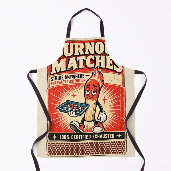 Item preview, Burnout Matches Pharmacy Tech Edition Funny Retro Matchbook designed and sold by Popstudio85.