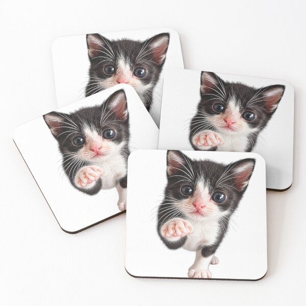 Item preview, Adorable Tuxedo Kitten Reaching Out Cat Lover Gift designed and sold by Tee-Shirt-Topia.