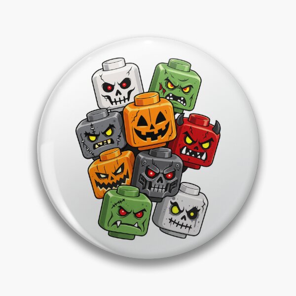 Item preview, Halloween Building Brick Head Pumpkin Ghost Zombie Friends comfort colors gift designed and sold by dennismarvin827.