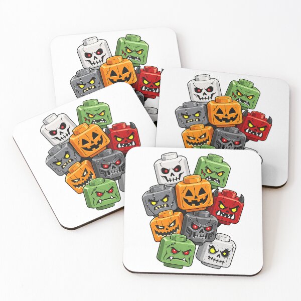 Item preview, Halloween Building Brick Head Pumpkin Ghost Zombie Friends comfort colors gift designed and sold by dennismarvin827.