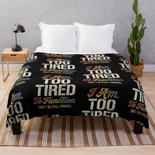 Item preview, I Am Too Tired To Function But I'm Still Proud | Queer Burnout Rainbow Typography Design | Funny LGBTQ Pride Humor Art designed and sold by Luminari Creations.