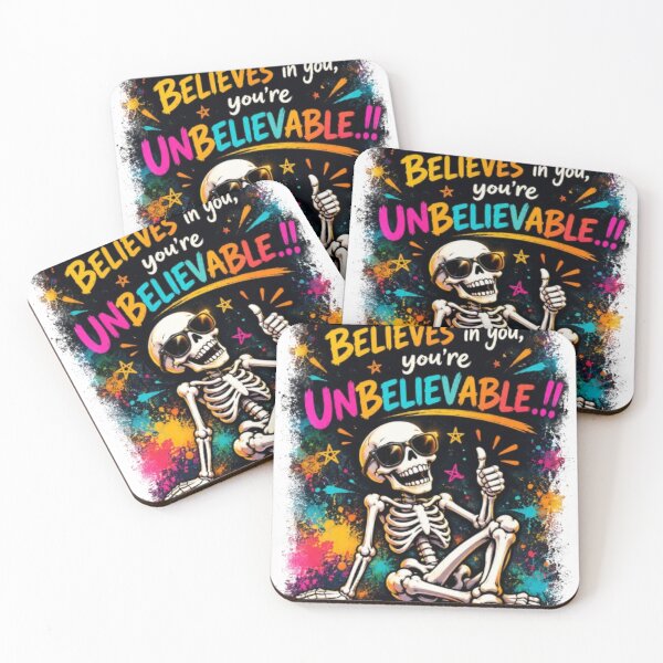 Item preview, Unbelievable Skeleton – Funny Motivational Quote Art designed and sold by kharatsuchita.