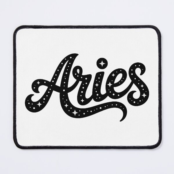 Item preview, Aries Zodiac Sign Starry Script Lettering designed and sold by LoFizzy.