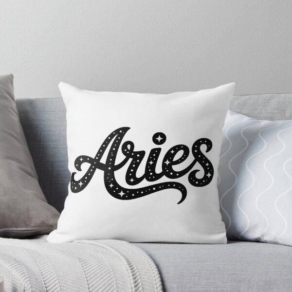 Item preview, Aries Zodiac Sign Starry Script Lettering designed and sold by LoFizzy.