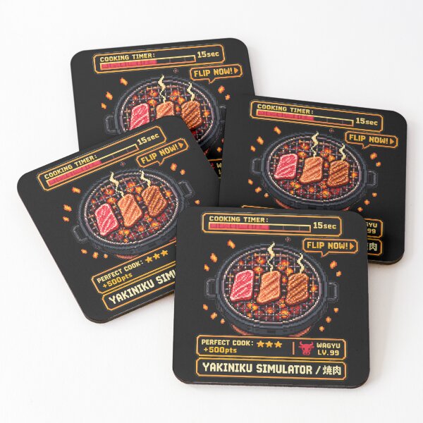 Item preview, Wagyu BBQ Retro Gaming Design | Japanese BBQ 8-Bit Gamer Graphic designed and sold by maaameee.