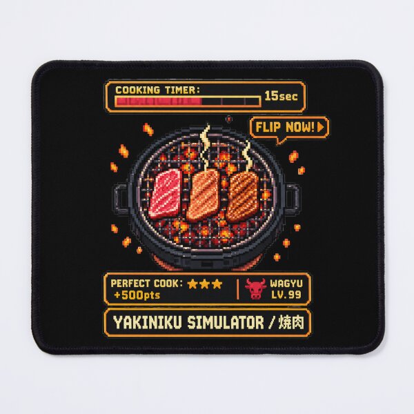 Item preview, Wagyu BBQ Retro Gaming Design | Japanese BBQ 8-Bit Gamer Graphic designed and sold by maaameee.
