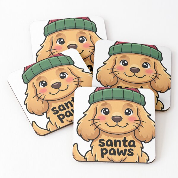 Item preview, Cute Christmas Cocker Spaniel in a Knitted Bobble Hat - Santa Paws designed and sold by pumsquare.
