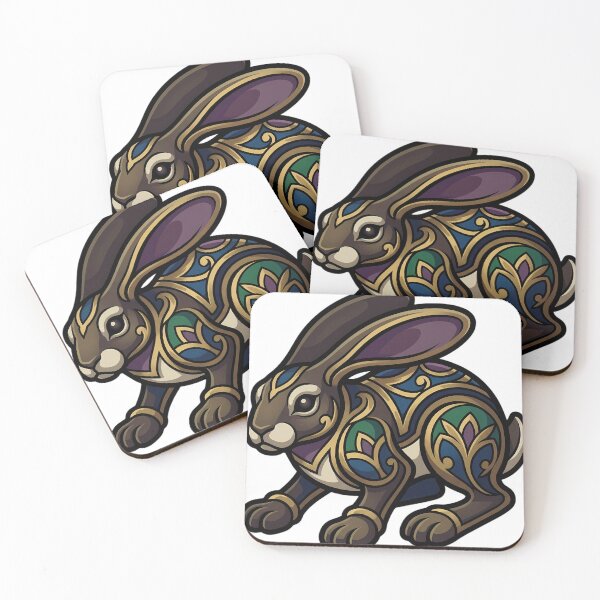 Item preview, Victorian Hare Emblem - Gothic Christmas Art designed and sold by IllumeInk.