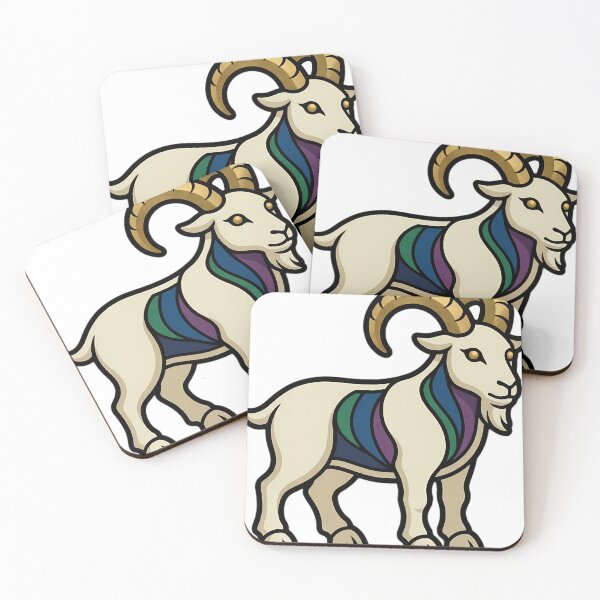Item preview, Victorian Goat Emblem - Gothic Christmas Art designed and sold by IllumeInk.