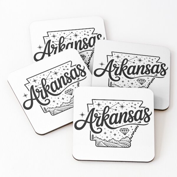 Item preview, Arkansas State Map Stars Diamond Script designed and sold by LoFizzy.