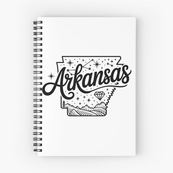 Item preview, Arkansas State Map Stars Diamond Script designed and sold by LoFizzy.