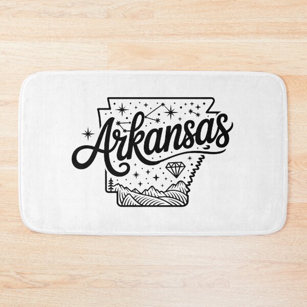 Item preview, Arkansas State Map Stars Diamond Script designed and sold by LoFizzy.