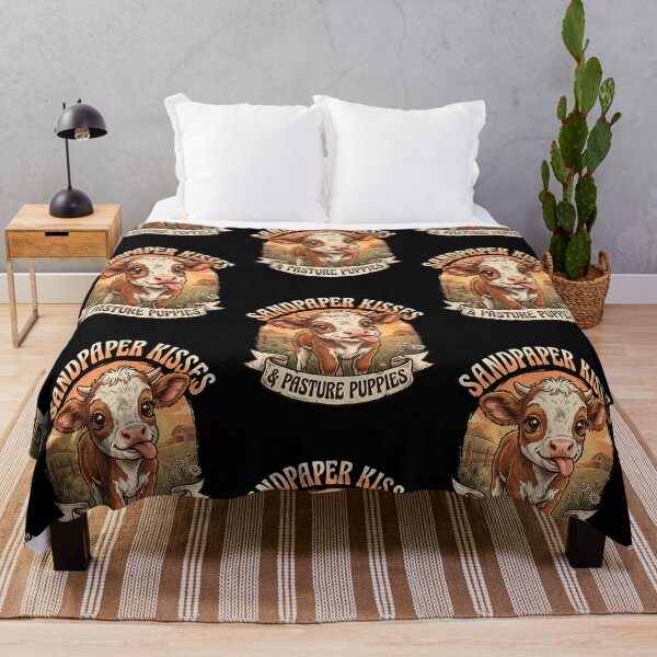 Item preview, Sandpaper Kisses Pasture Puppy Shirt - Cute Calf Cow Lover Gift, Farm Girl Tee designed and sold by Luminari Creations.