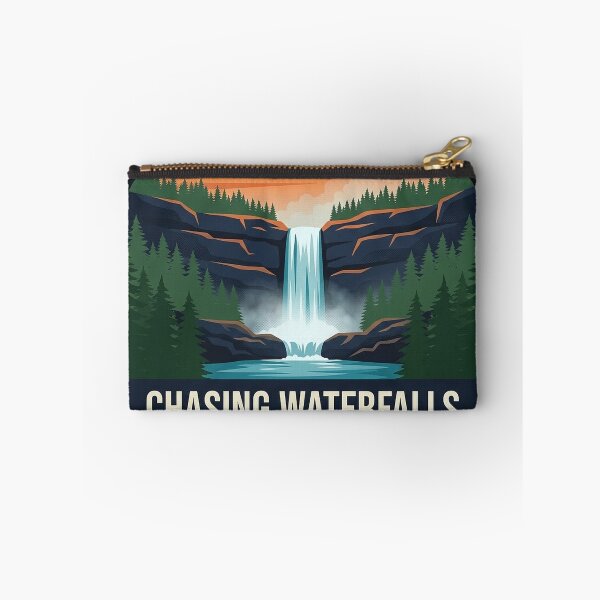 Item preview, Chasing Waterfalls Retro Falls Vintage Hiking Badge Sticker designed and sold by DetourDgn.