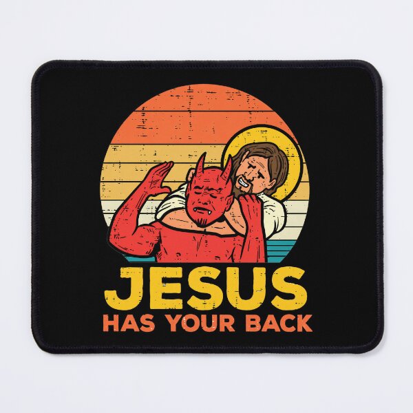 Item preview, Jesus Has Your Back Jiu Jitsu Retro Christian designed and sold by burrito-site.