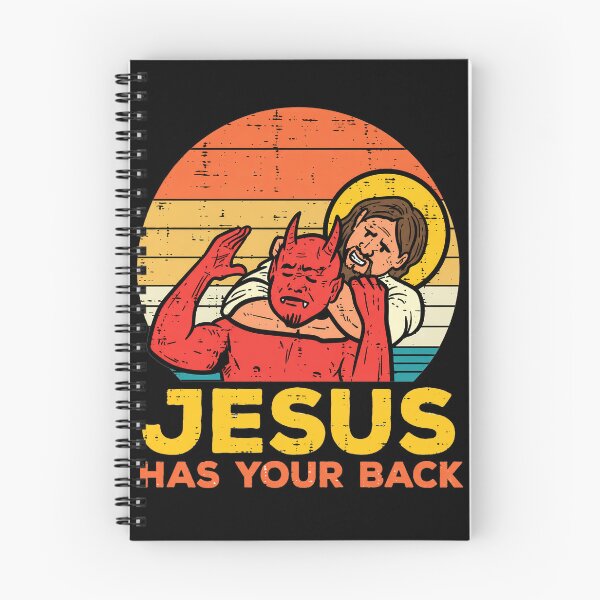 Item preview, Jesus Has Your Back Jiu Jitsu Retro Christian designed and sold by burrito-site.