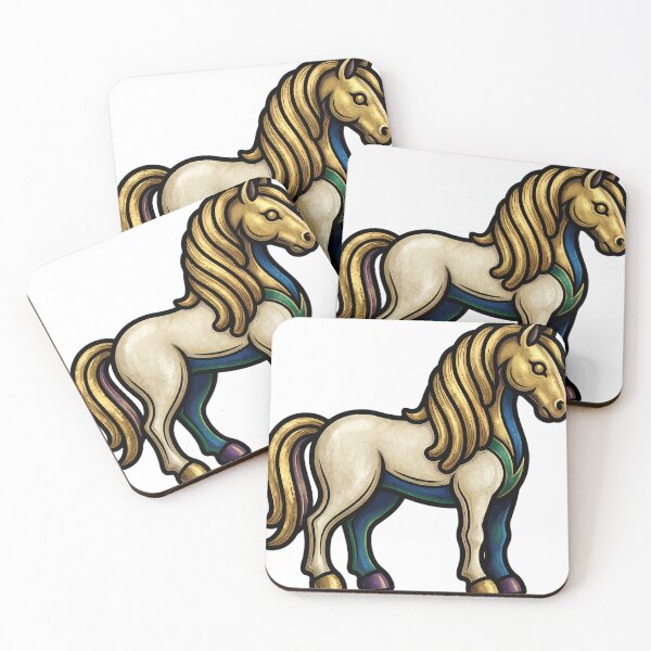 Item preview, Victorian Horse Emblem - Gothic Christmas Art designed and sold by IllumeInk.