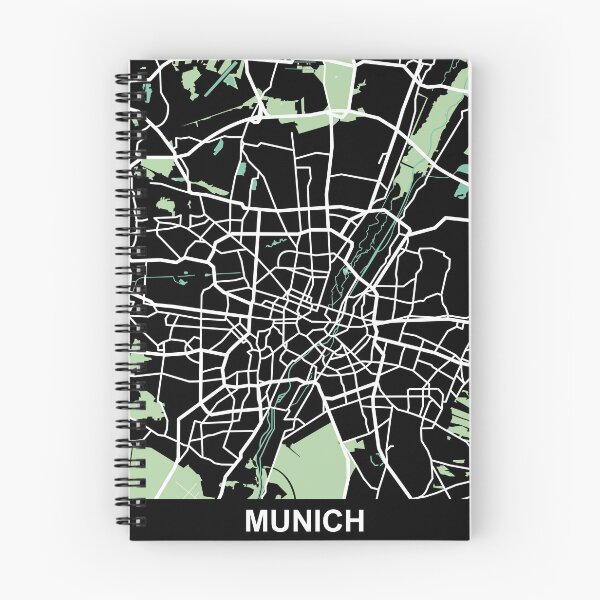 Item preview, Munich Map Germany Travel Souvenir designed and sold by MapsByLeo.