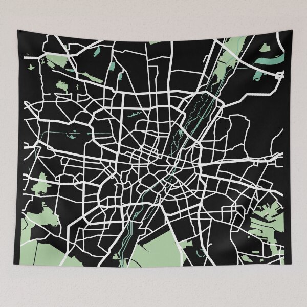 Item preview, Munich Map Germany Travel Souvenir designed and sold by MapsByLeo.