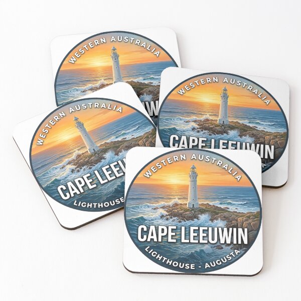 Item preview, Cape Leeuwin Lighthouse Western Australia Ocean Sunset Round Badge Sticker designed and sold by DetourDgn.