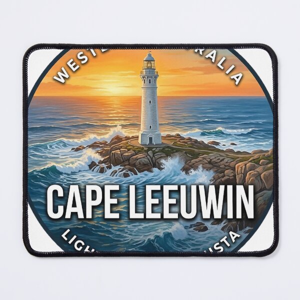 Item preview, Cape Leeuwin Lighthouse Western Australia Ocean Sunset Round Badge Sticker designed and sold by DetourDgn.