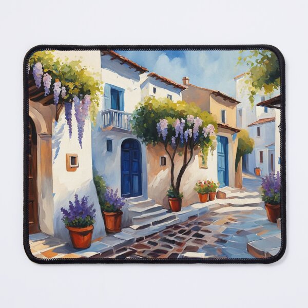 Item preview, A Quiet Mediterranean Street designed and sold by Undersea Ai Art.