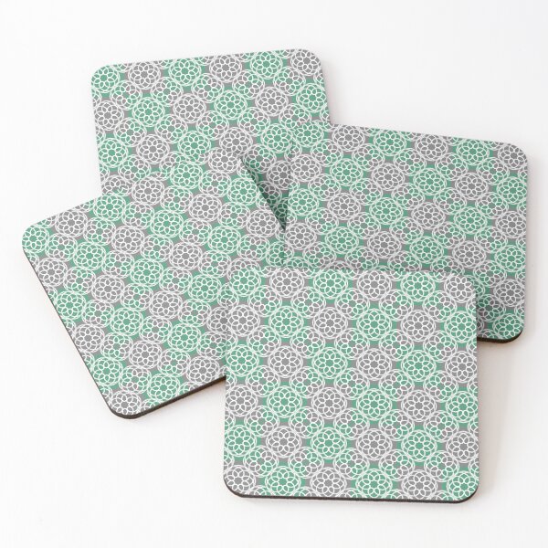 Item preview, Emerald Green Gray Geometric Checker Pattern designed and sold by ArtbyDebbieC.