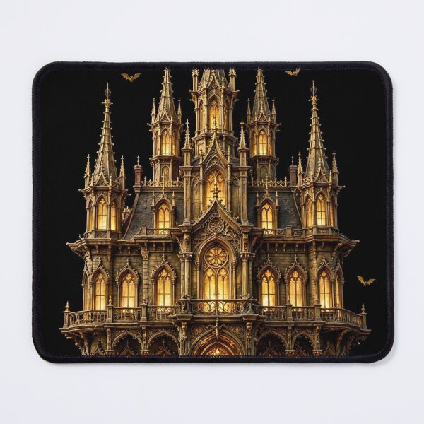 Item preview, Golden Gothic Castle – Dark Fantasy Halloween Art designed and sold by Phitwhim.