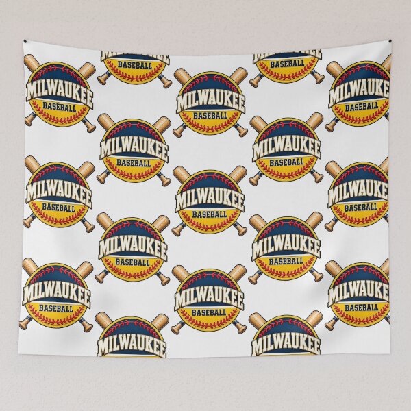 Item preview, Milwaukee Baseball Vintage Crossed Bats Emblem Graphic designed and sold by EdenChampl.