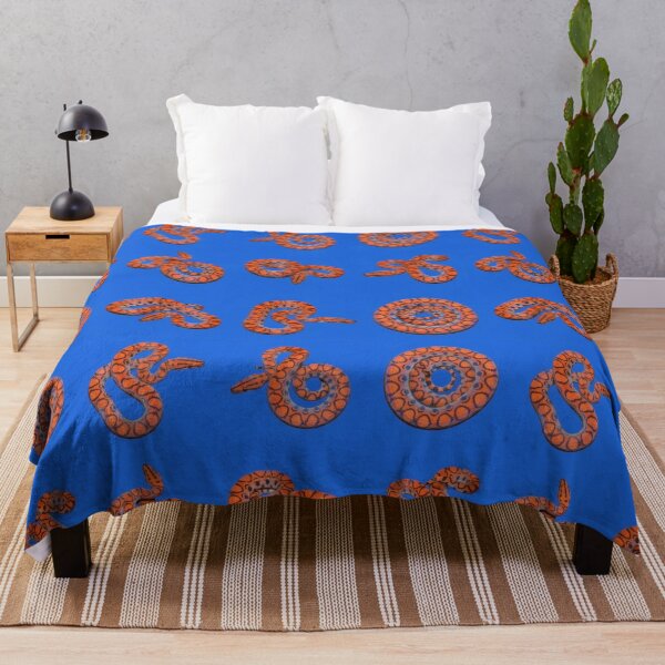 Item preview, Rainbow Boa – Bold Snake Pattern on Cobalt Blue designed and sold by Helt-enkelt.
