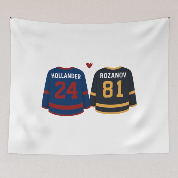 Item preview, Hollander and Rozanov Hockey Jersey Rivalry Design designed and sold by PeaceTypo.