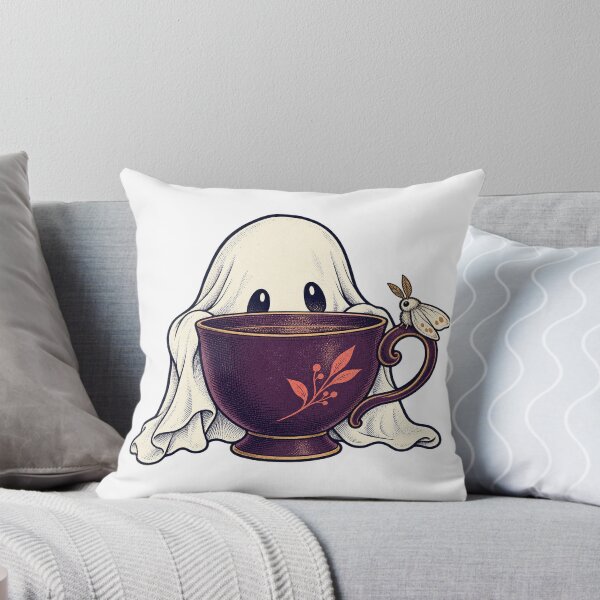Item preview, Shy Ghost Hiding Behind a Teacup designed and sold by InkcredibleNG.