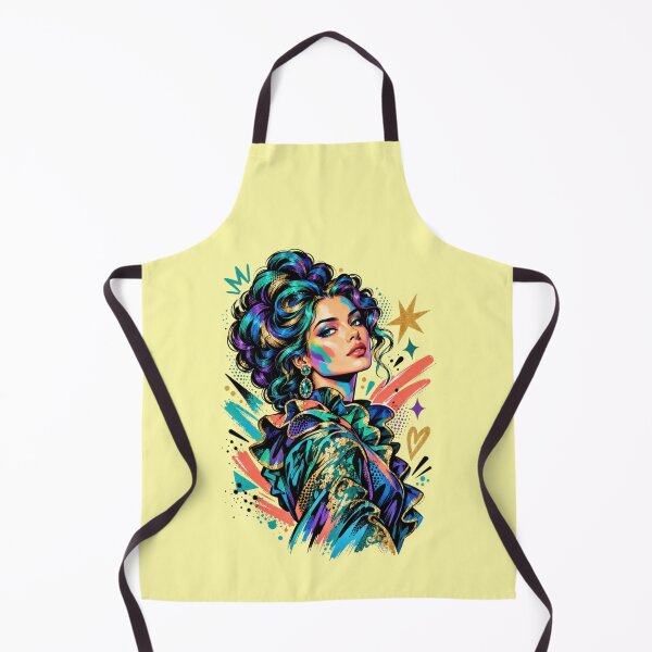 Item preview, Elegant woman portrait with colorful hair designed and sold by Mauswohn.