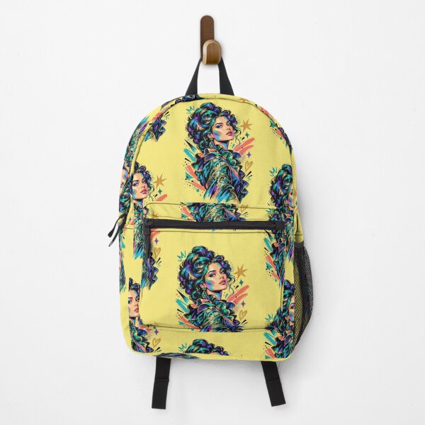 Item preview, Elegant woman portrait with colorful hair designed and sold by Mauswohn.