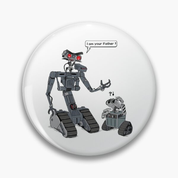 Item preview, Johnny 5 Plays Father to Wall-E Robot Parody designed and sold by PeaceTypo.