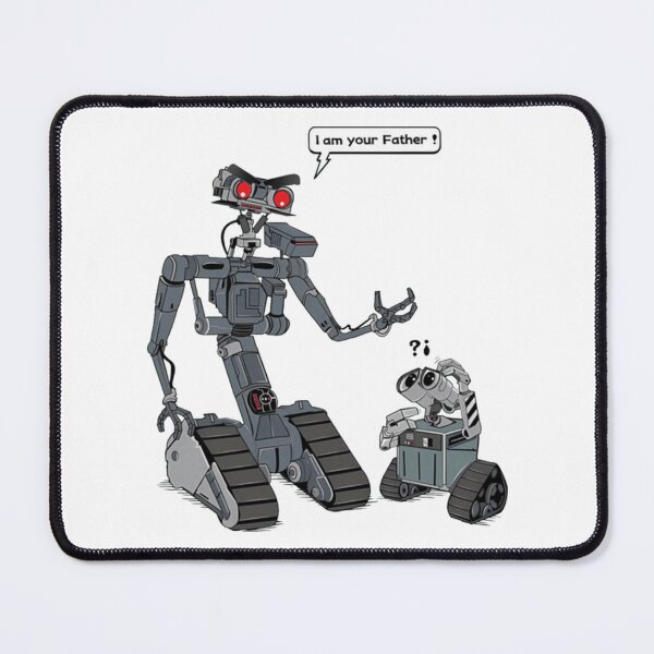Item preview, Johnny 5 Plays Father to Wall-E Robot Parody designed and sold by PeaceTypo.