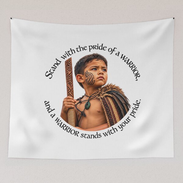 Item preview,  Polynesian Leadership Proverb - Stand with the pride of a warrior | Pacific Art designed and sold by ShakaLife.org.
