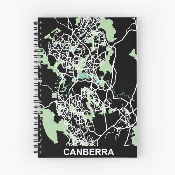 Item preview, Canberra Map Australia Travel Souvenir designed and sold by MapsByLeo.