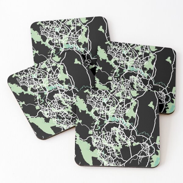 Item preview, Canberra Map Australia Travel Souvenir designed and sold by MapsByLeo.