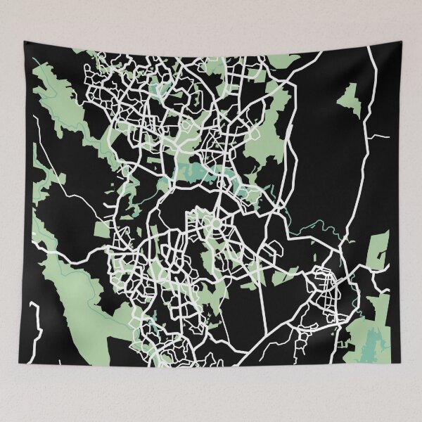 Item preview, Canberra Map Australia Travel Souvenir designed and sold by MapsByLeo.