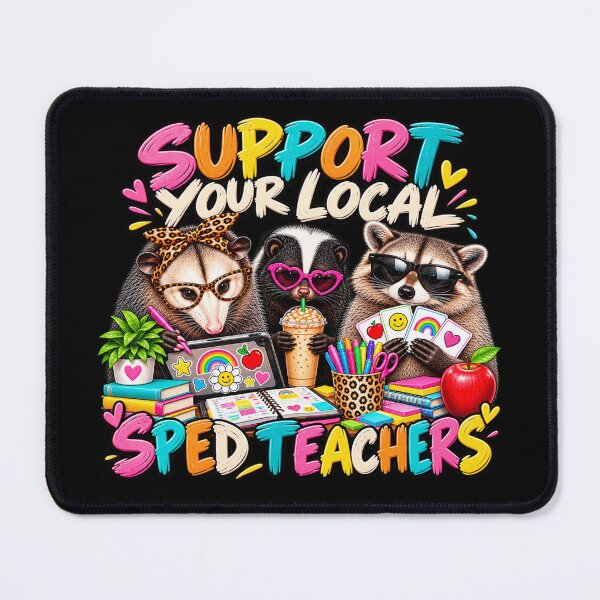 Item preview, Support Your Local SPED Teachers Funny Raccoon Opossum Special Education Teacher Humor designed and sold by 76Valeria.
