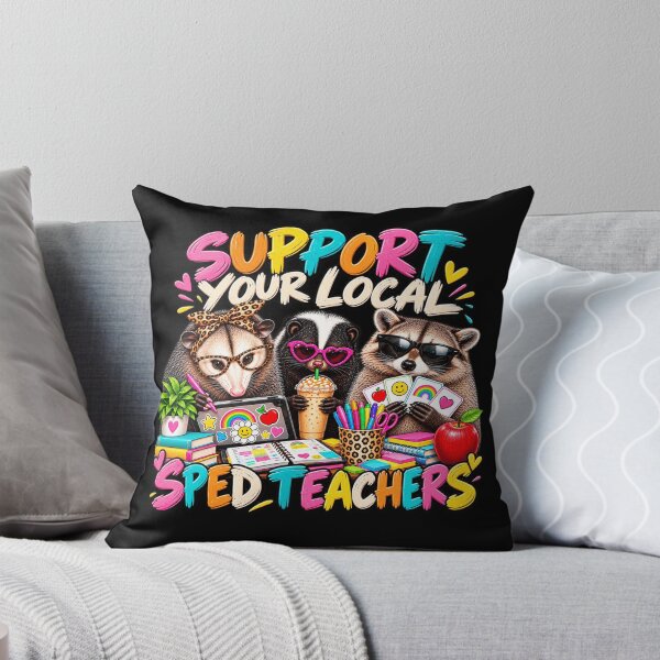 Item preview, Support Your Local SPED Teachers Funny Raccoon Opossum Special Education Teacher Humor designed and sold by 76Valeria.