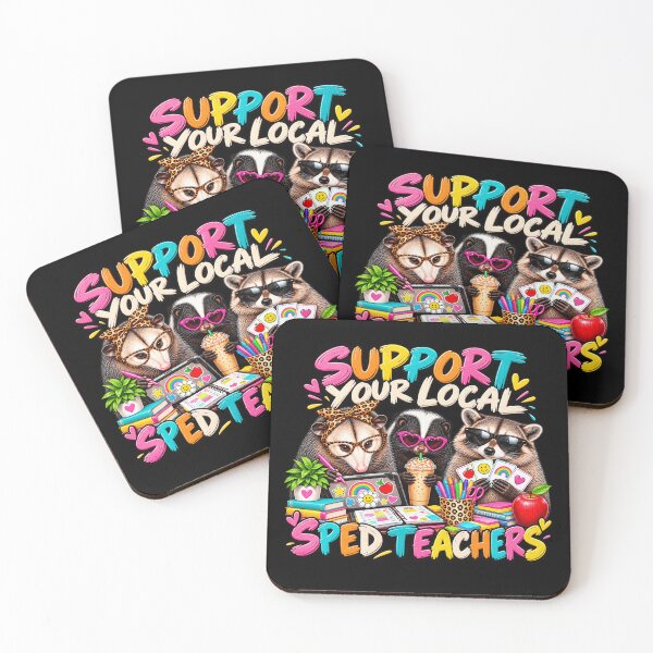 Item preview, Support Your Local SPED Teachers Funny Raccoon Opossum Special Education Teacher Humor designed and sold by 76Valeria.