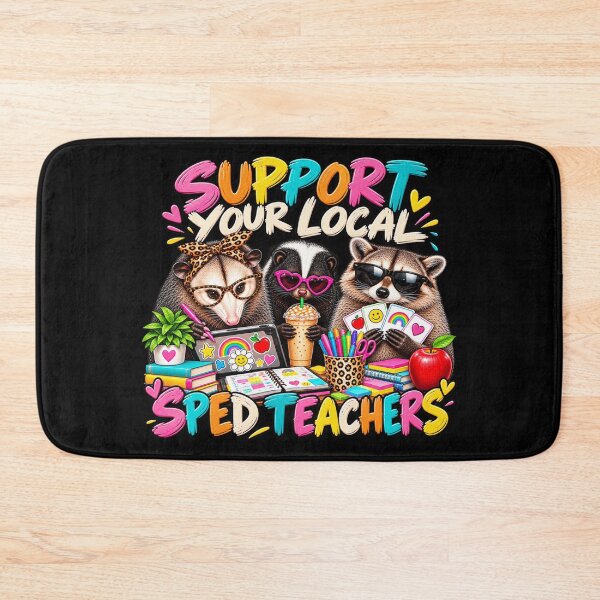 Item preview, Support Your Local SPED Teachers Funny Raccoon Opossum Special Education Teacher Humor designed and sold by 76Valeria.