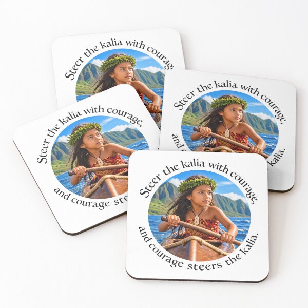 Item preview, Tonga Voyaging Proverb - Steer the kalia with courage | Pacific Art designed and sold by ShakaLife.org.