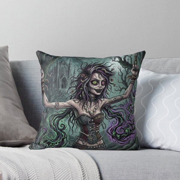 Item preview, Chained Necromancer Zombie Sorceress fantasy art designed and sold by Vintage Designs +.