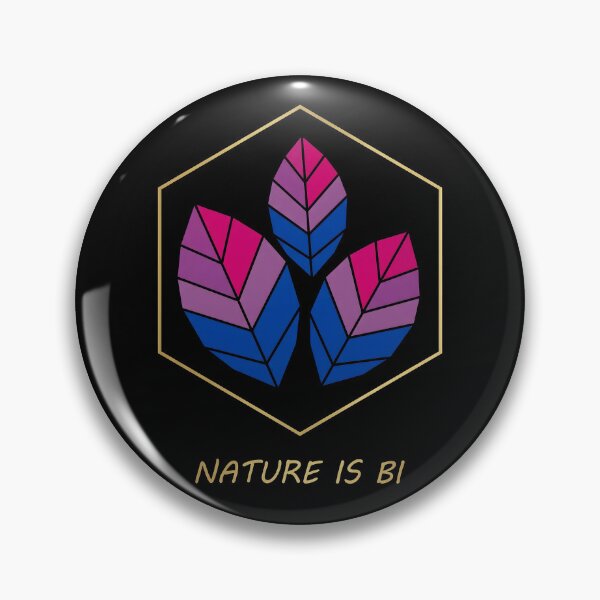 Item preview, Bisexual Pride Botanical Art Subtle Bi Flag Colors Geometric Leaf Décor designed and sold by Luminari Creations.
