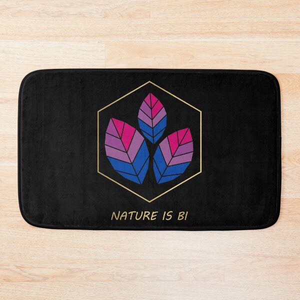 Item preview, Bisexual Pride Botanical Art Subtle Bi Flag Colors Geometric Leaf Décor designed and sold by Luminari Creations.
