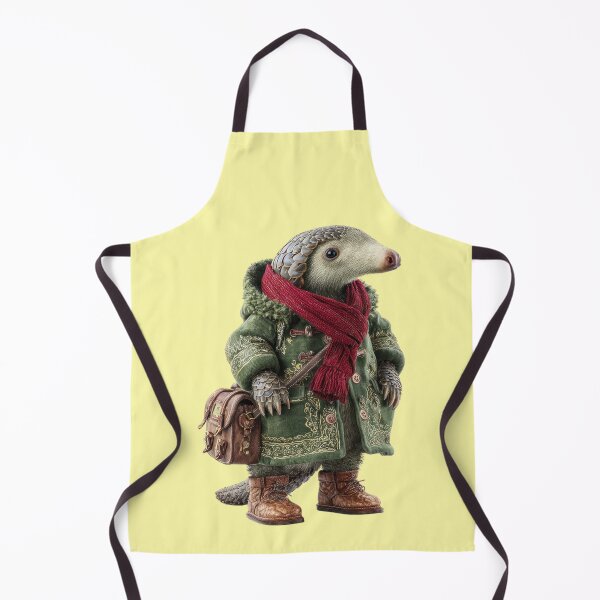 Item preview, Cute pangolin with coat, scarf and leather bag designed and sold by Mauswohn.